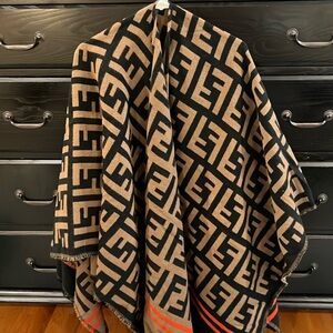 Fake Fendi wrap black brown new with tags